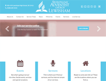 Tablet Screenshot of lewishamadventist.org.uk